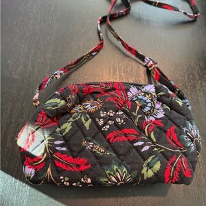 Vera Bradley Quilted Floral Bag - Black and Red